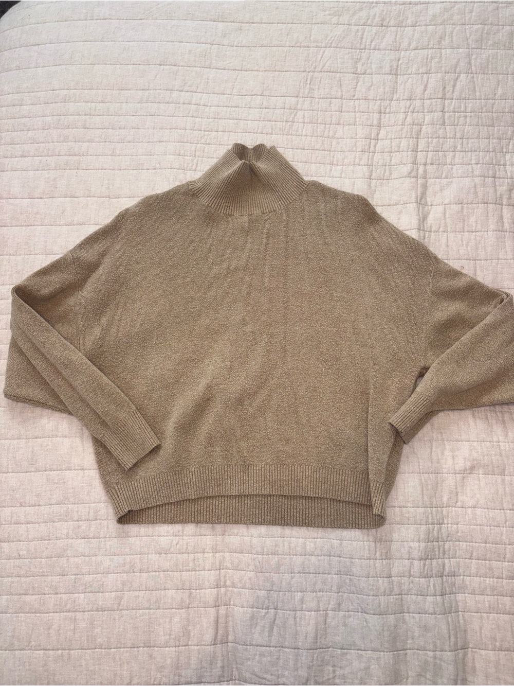 Abercrombie & Fitch Tan Mock Neck Sweater